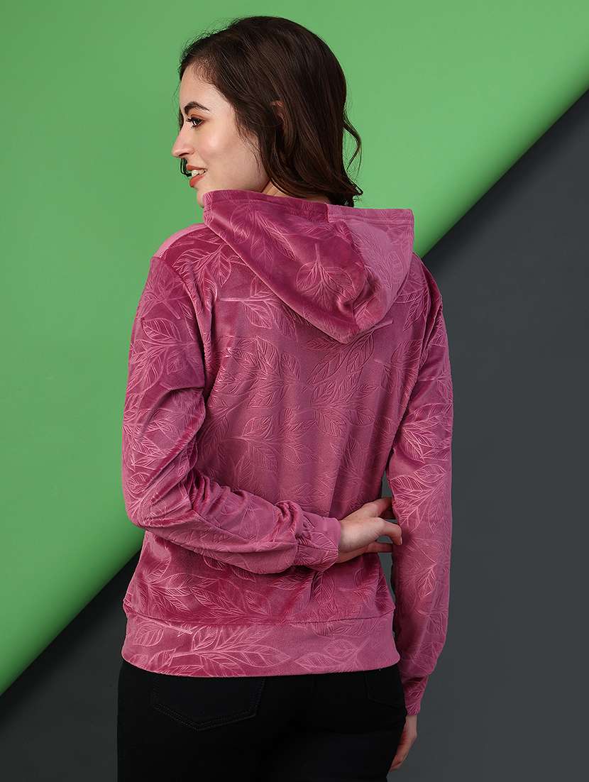 women sef designed long sleeve hooded sweatshirt - 21957751 -  Standard Image - 3