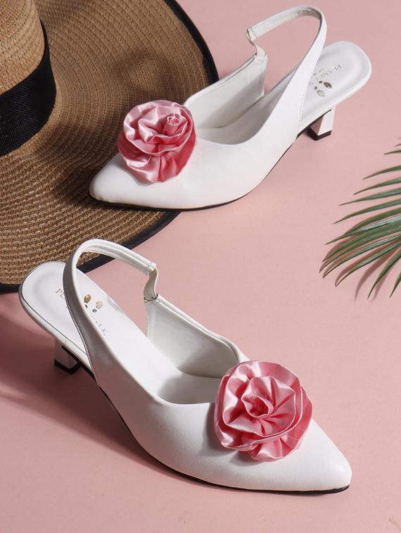 women white back strap sandal - 21957755 -  Zoom Image - 0