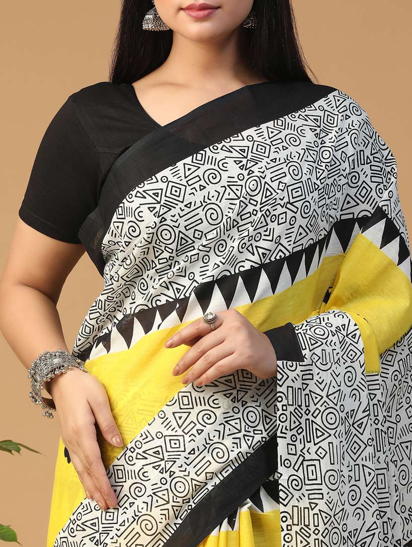 women printed casual wear saree with blouse - 21957825 - Standard Image - 5