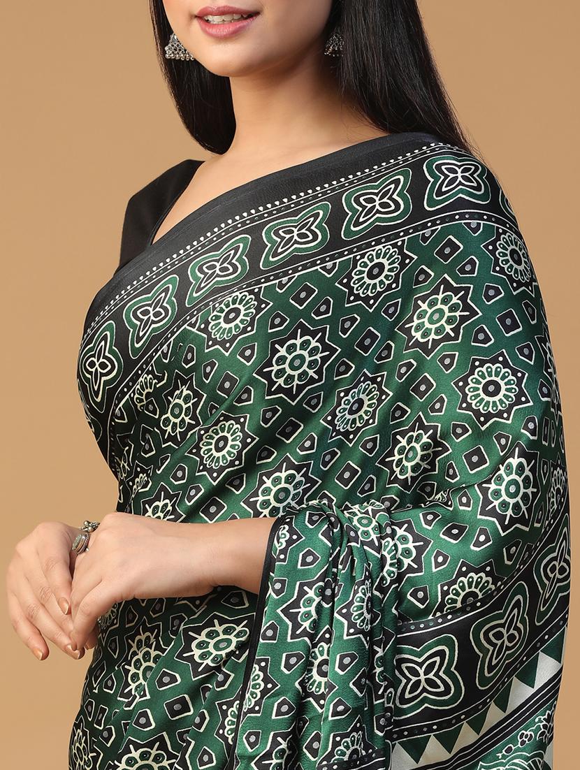 women printed casual wear saree with blouse - 21957833 - Standard Image - 5