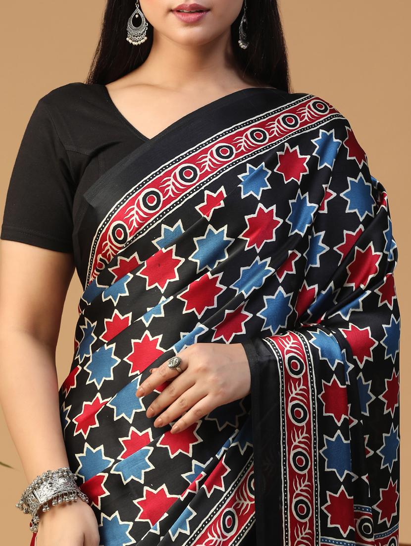 women printed casual wear saree with blouse - 21957834 - Standard Image - 5