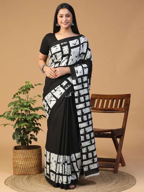 women printed casual wear saree with blouse - 21957839 - Standard Image - 0
