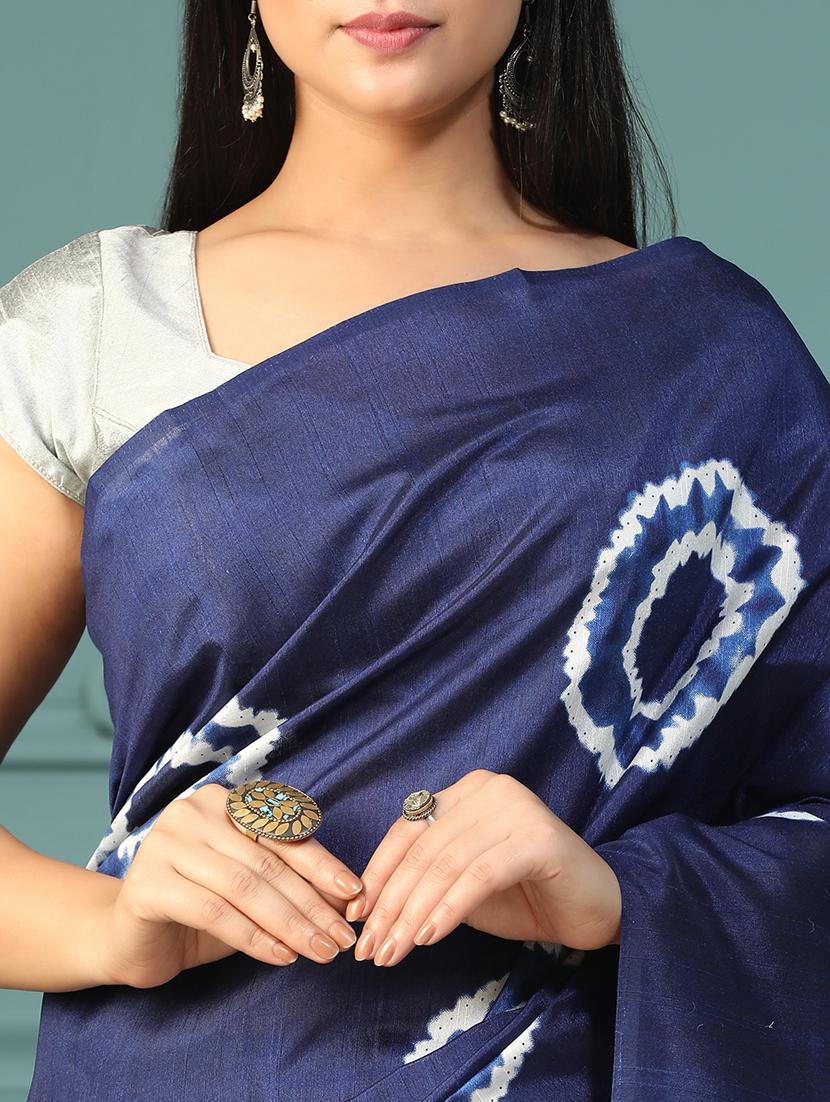 women printed casual wear saree with blouse - 21957844 - Standard Image - 5