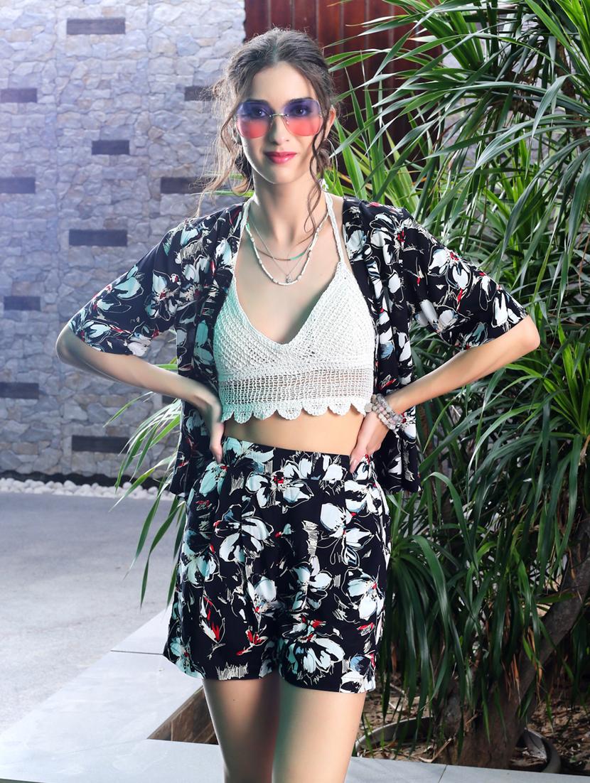 women printed top and shorts co-ord set - 21957854 - Zoom Image - 0