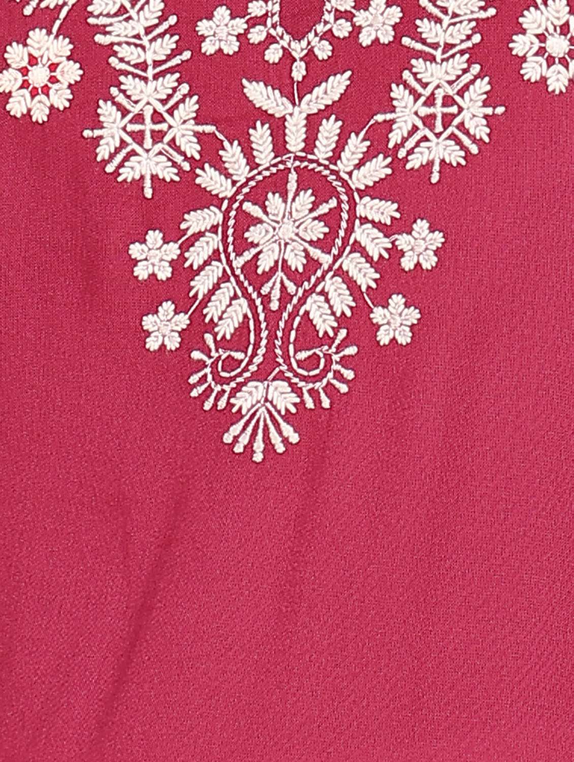 women embroidered three quarter sleeve straight kurta - 21957890 -  Standard Image - 5