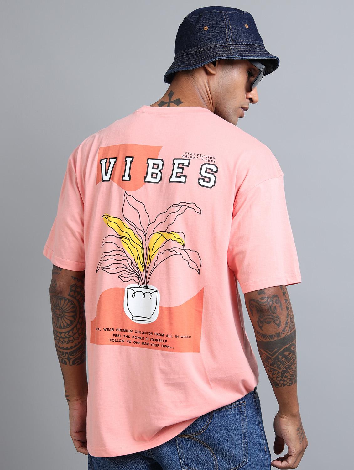 men front & back print round neck oversized t-shirt - 21957905 -  Zoom Image - 0