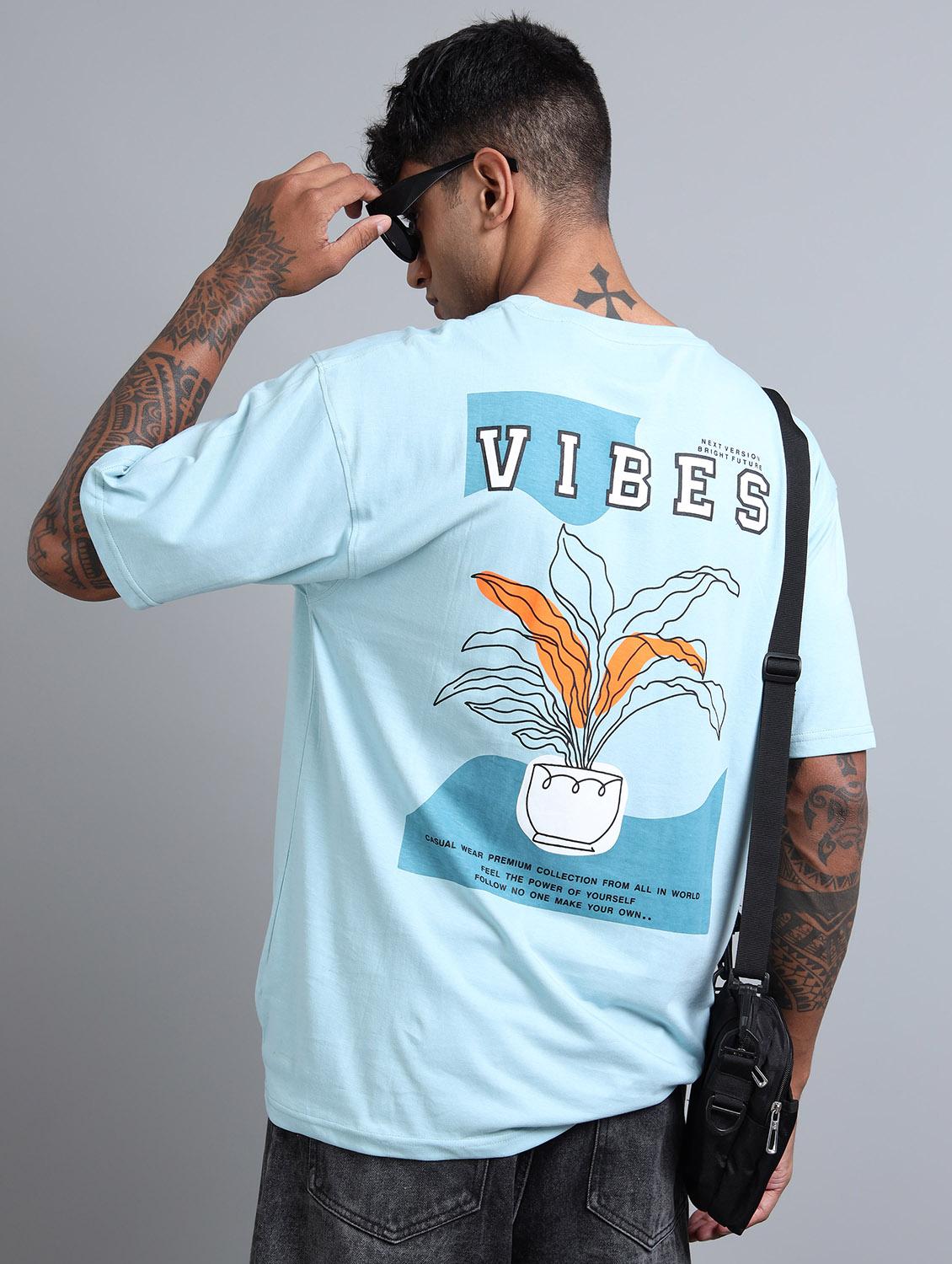 men front & back print round neck oversized t-shirt - 21957906 - Zoom Image - 0