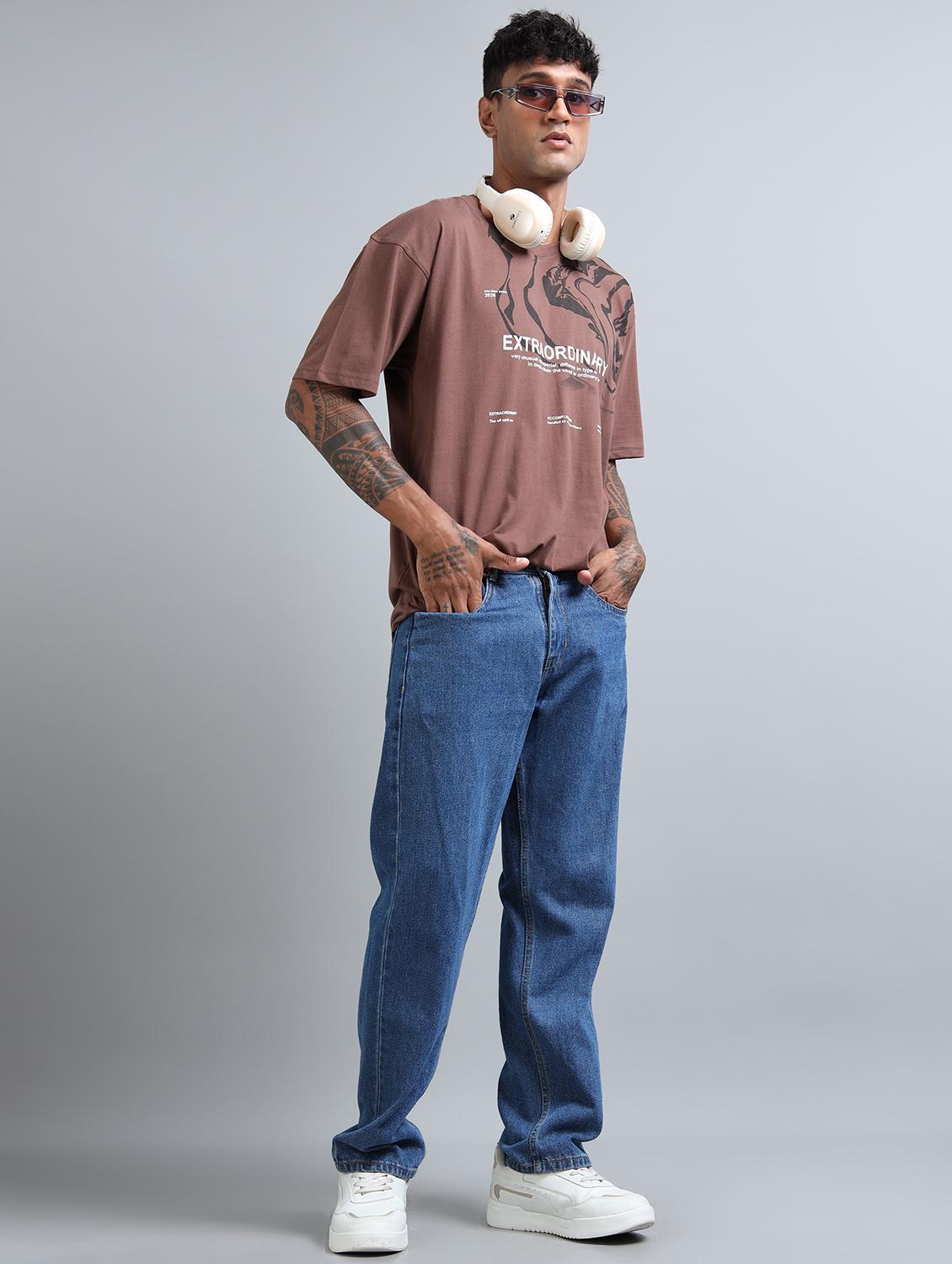 men placement print short sleeve oversized t-shirt - 21957908 - Standard Image - 3