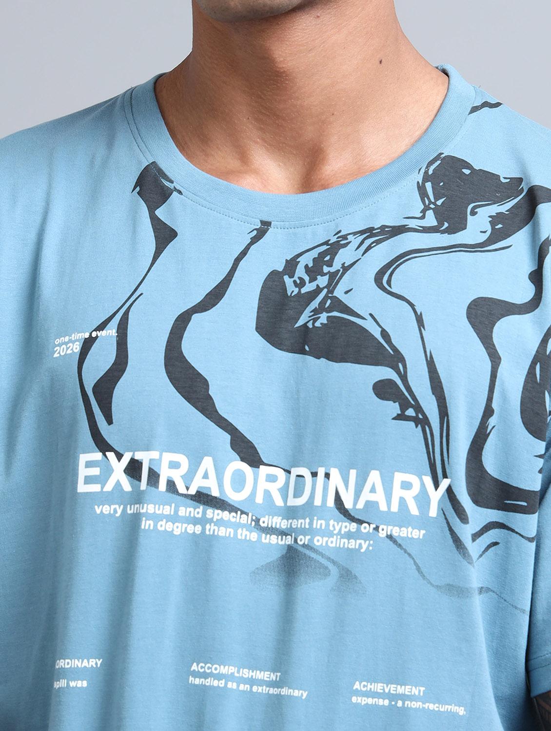 men placement print round neck oversized t-shirt - 21957910 - Standard Image - 3