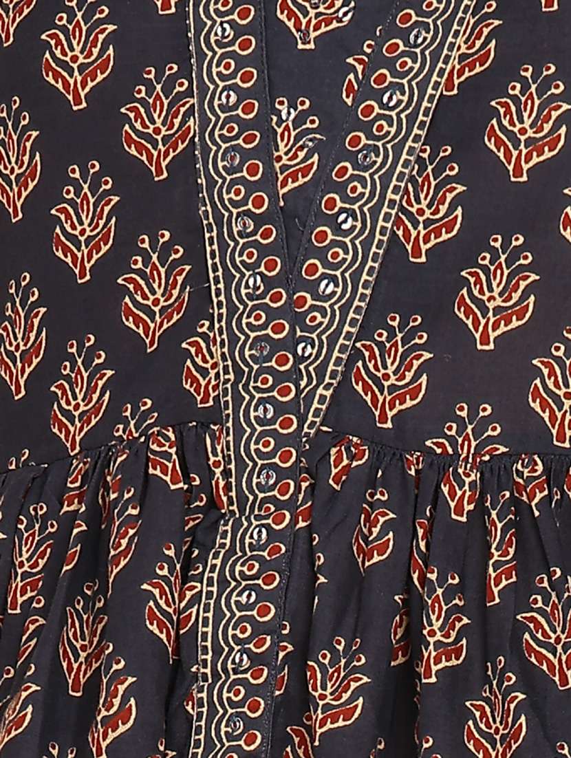 women black printed fit & flare ethnic dress - 21957942 -  Standard Image - 5