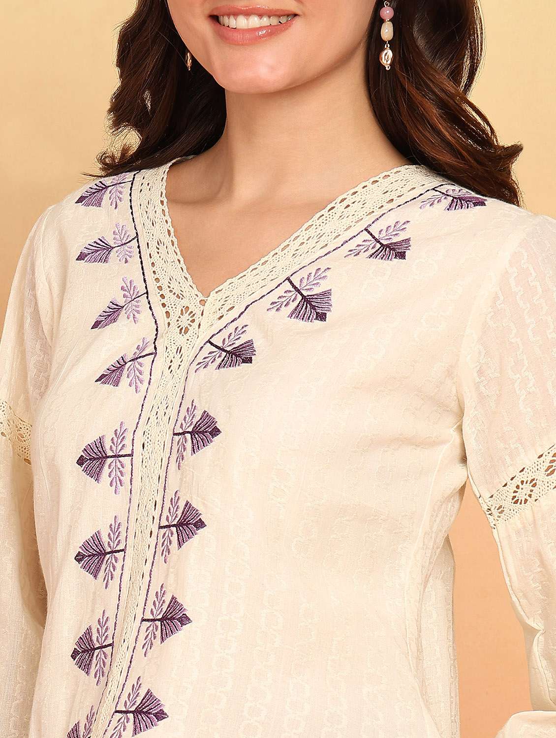 women embroidered long sleeve ethnic top - 21957948 -  Standard Image - 5