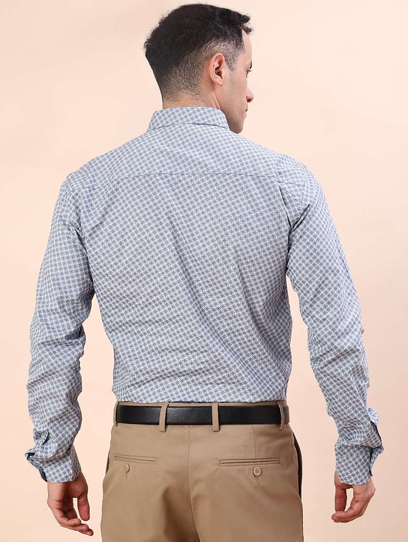 men printed long sleeve regular fit formal shirt - 21958038 -  Standard Image - 3