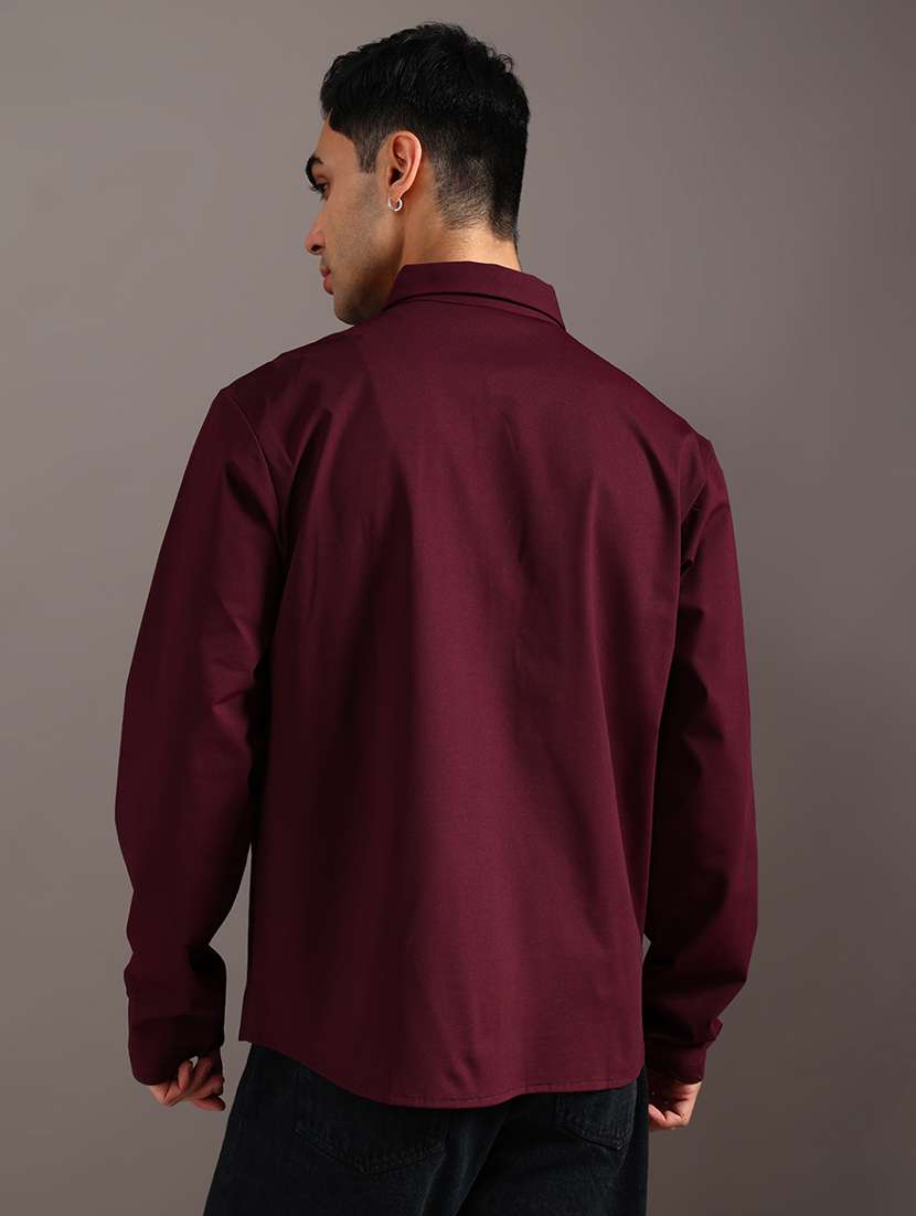 men solid long sleeve regular fit casual shirt - 21958074 -  Standard Image - 3