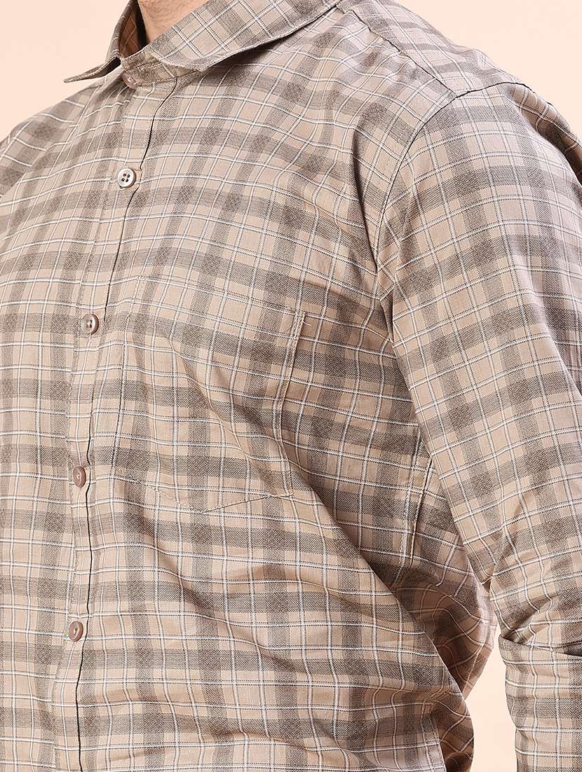 men checkered long sleeve regular fit formal shirt - 21958078 -  Standard Image - 5