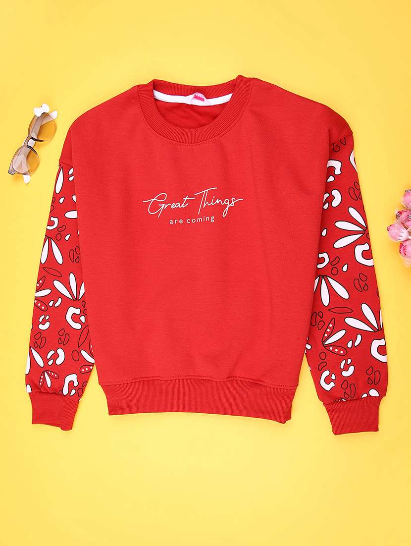 girls printed long sleeve swwatshirt 