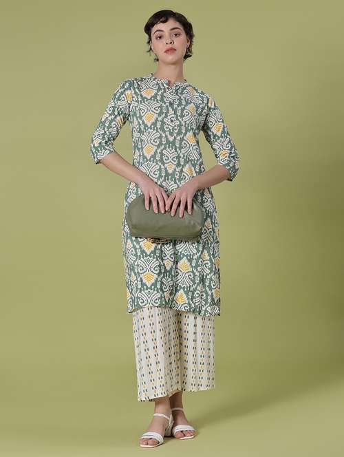 women printed kurta and palazzo set - 21958170 -  Standard Image - 0