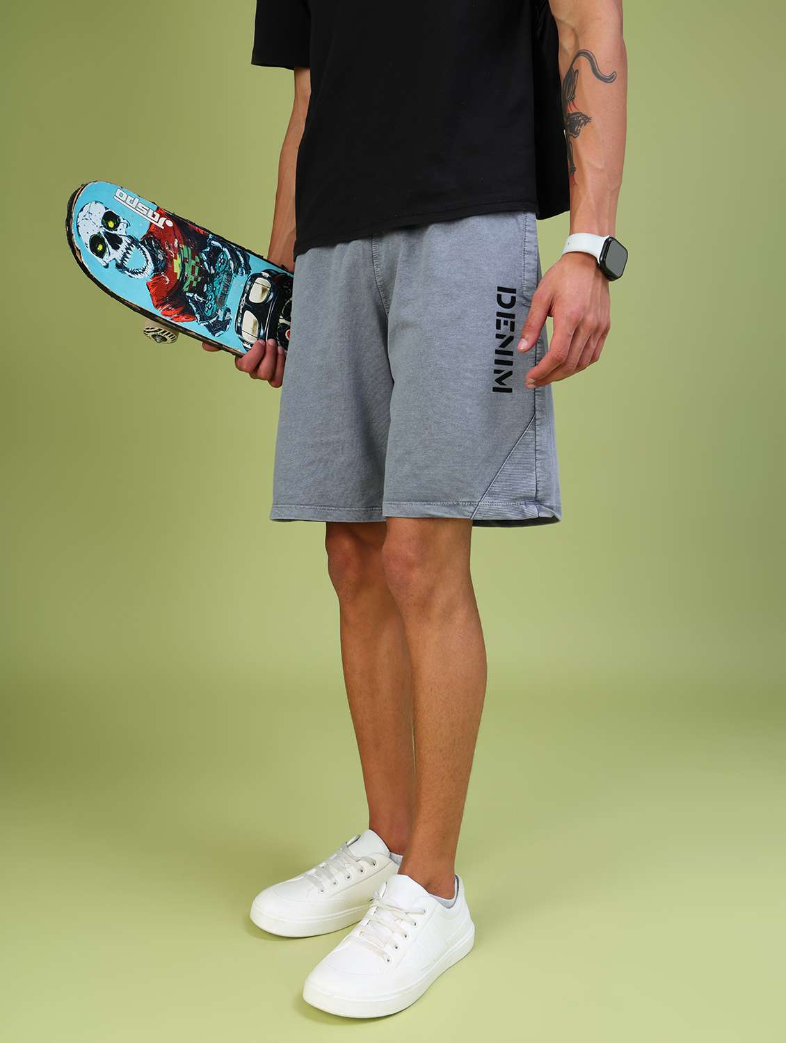 dark grey terry cotton short - 21958202 - Zoom Image - 0