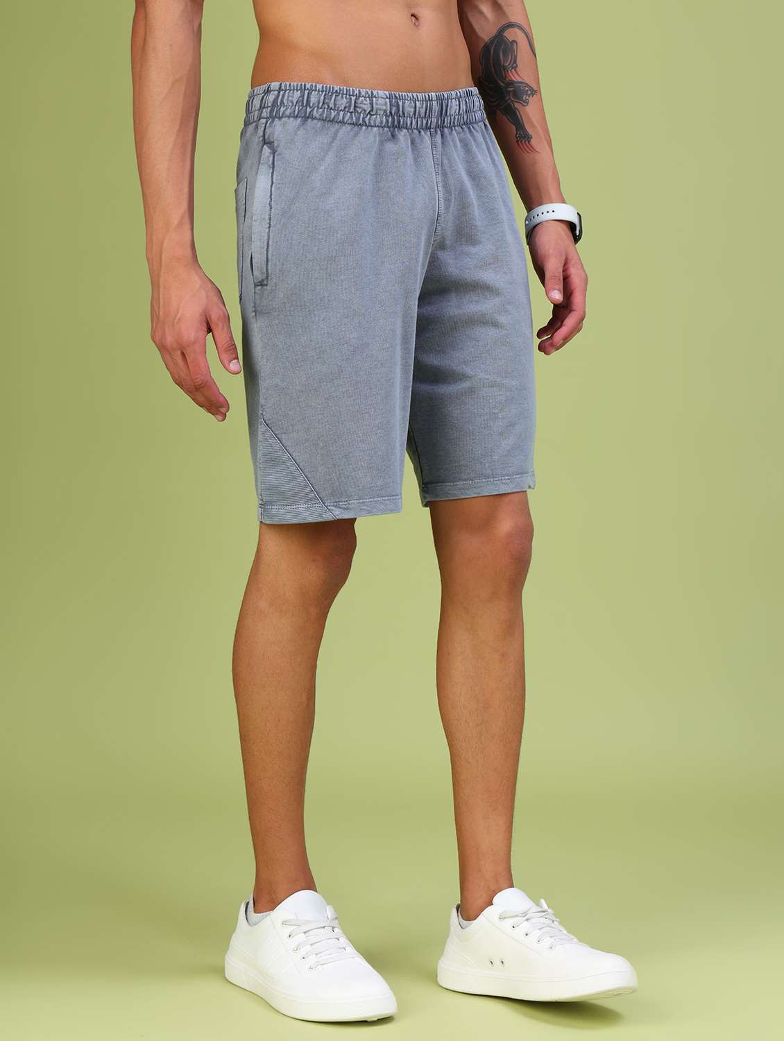 dark grey terry cotton short - 21958202 - Standard Image - 3