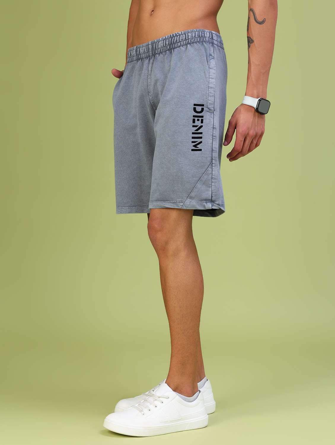 dark grey terry cotton short - 21958202 - Standard Image - 5