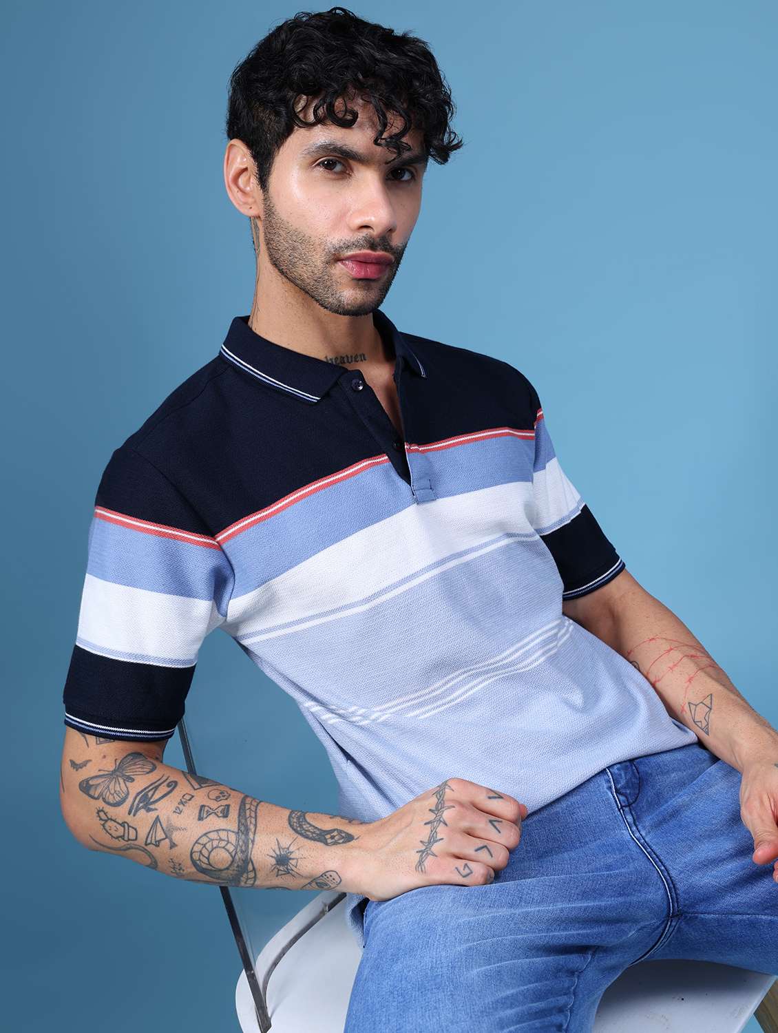 light blue poly cotton tshirt - 21958217 -  Zoom Image - 0