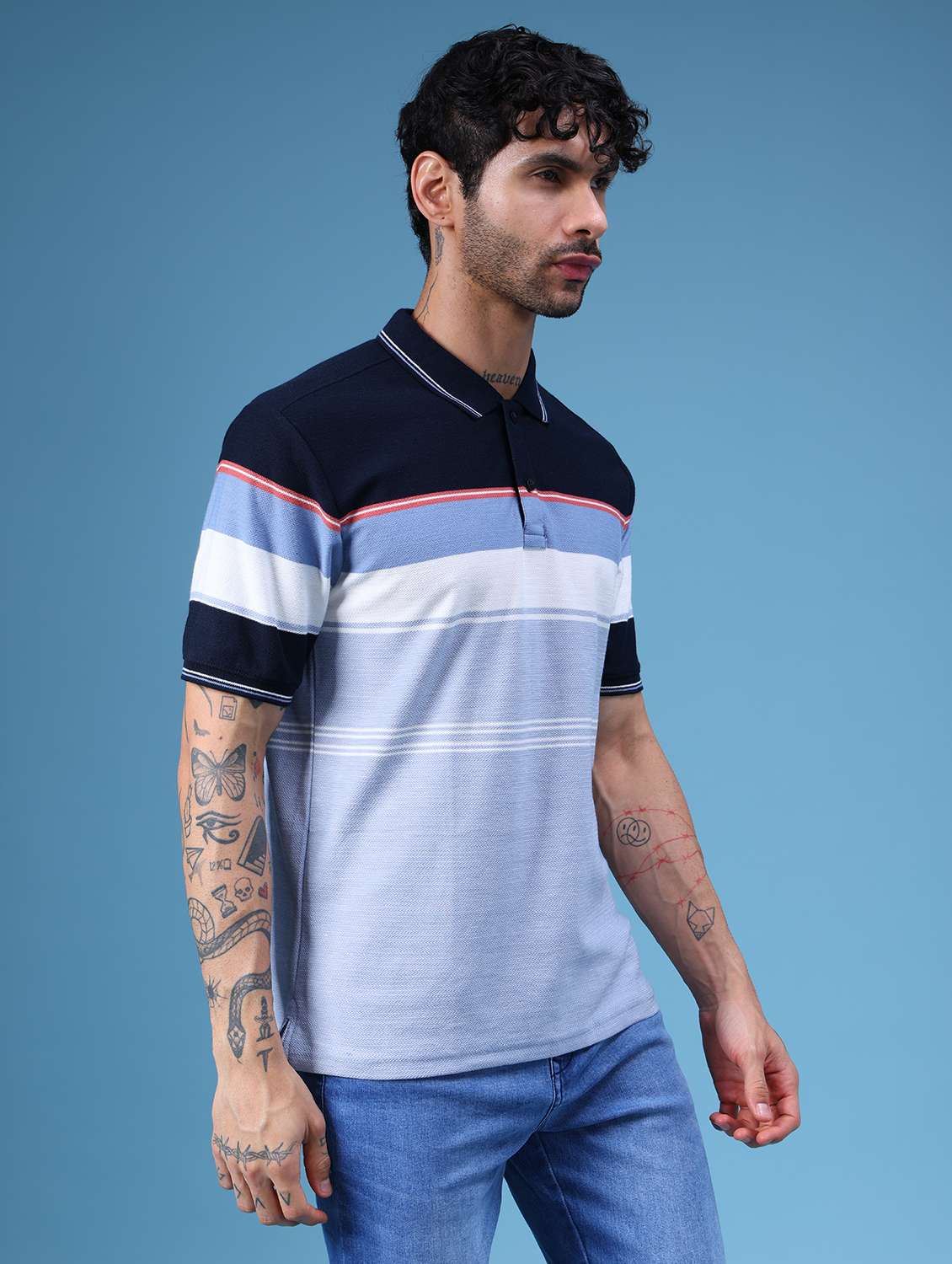 light blue poly cotton tshirt - 21958217 - Standard Image - 3