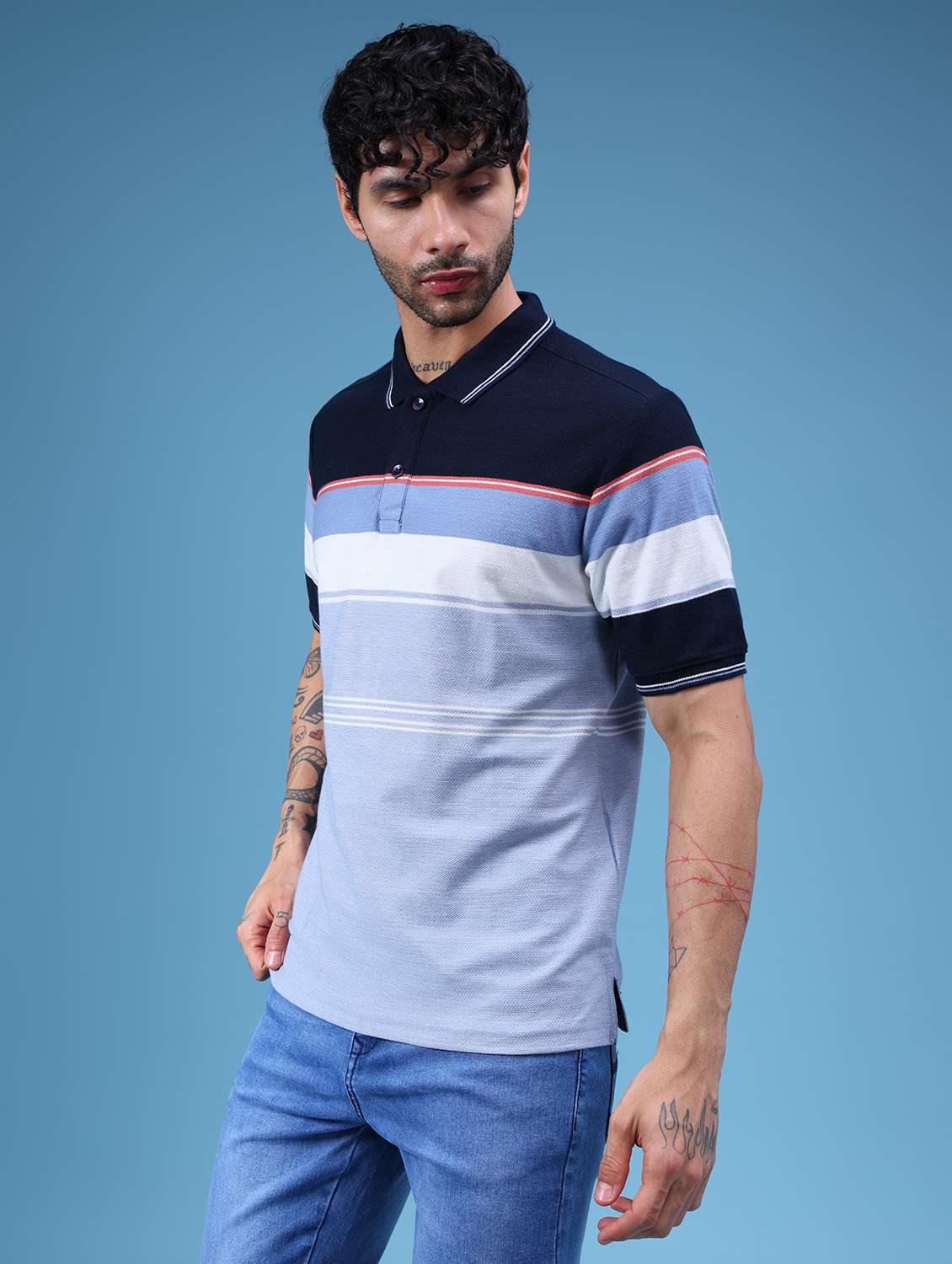light blue poly cotton tshirt - 21958217 - Standard Image - 5