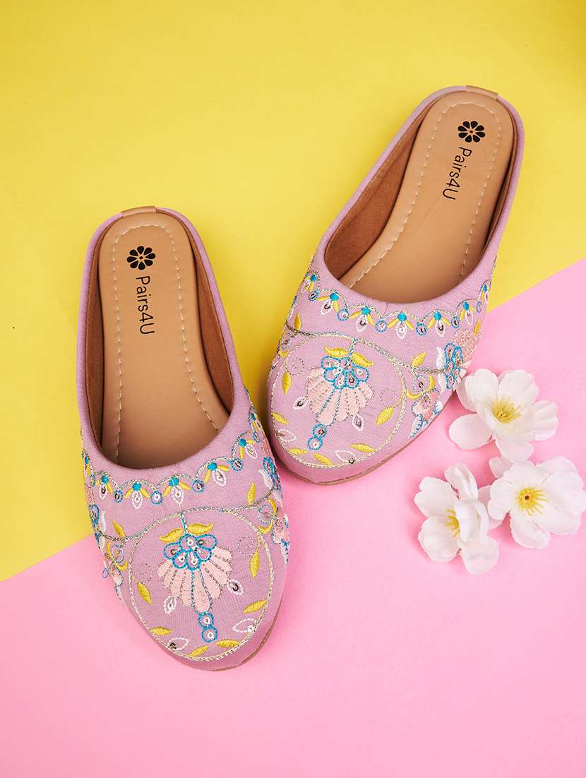 women embroidered slip on mule - 21958235 - Zoom Image - 0