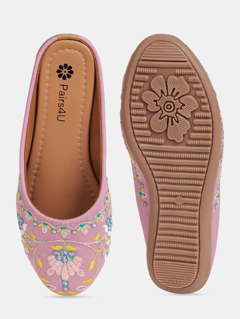 women embroidered slip on mule - 21958235 - Standard Image - 5