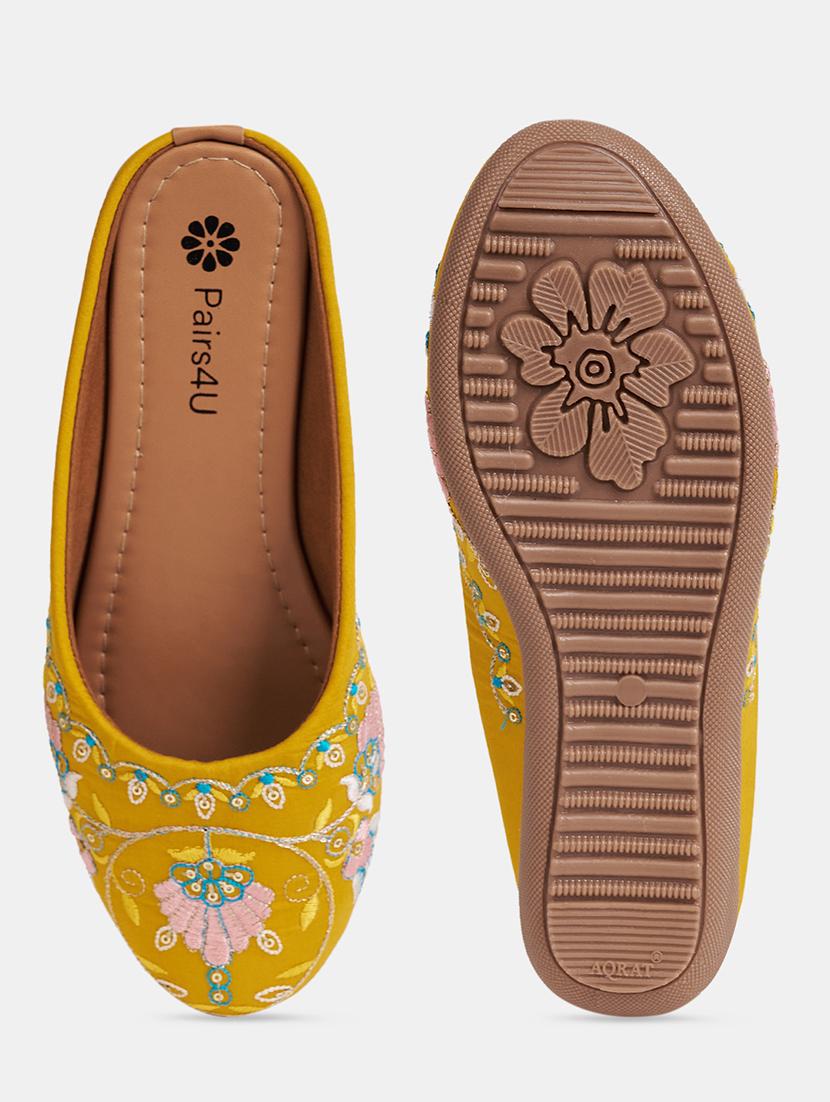 women embroidered slip on mule - 21958236 - Standard Image - 5