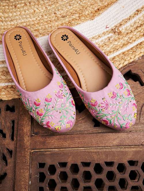 women embroidered slip on mule - 21958244 - Standard Image - 0