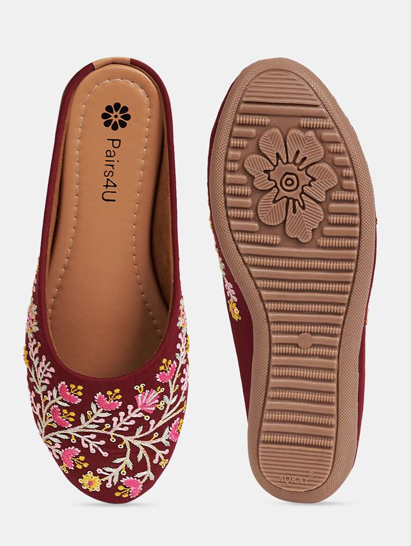 women embroidered slip on mule - 21958246 - Standard Image - 5
