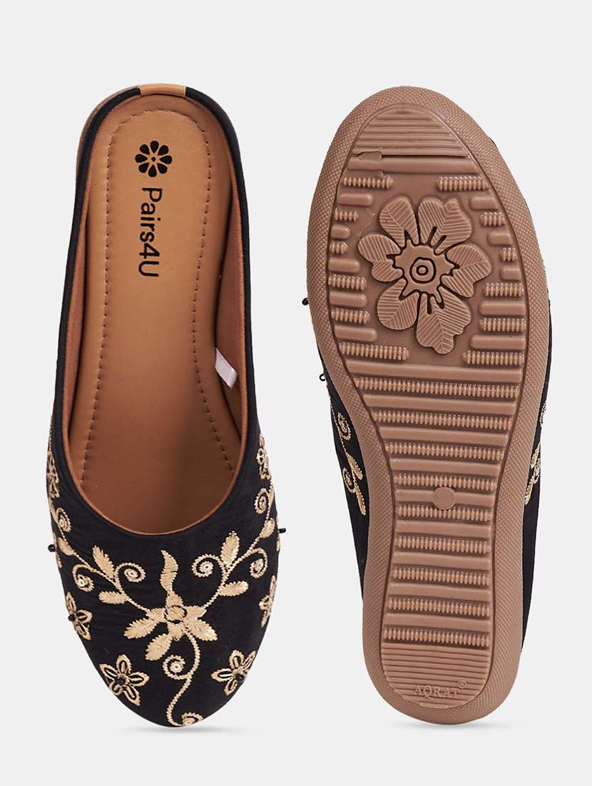 women embroidered slip on mule - 21958248 - Standard Image - 5