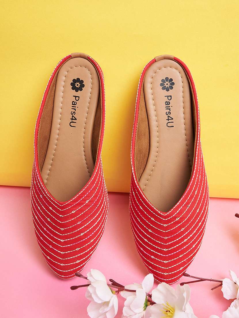 women embroidered slip on mule - 21958261 - Zoom Image - 0