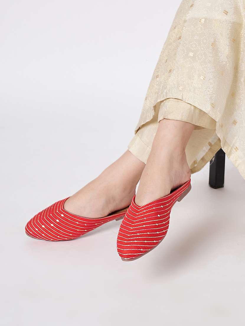 women embroidered slip on mule - 21958261 - Standard Image - 3