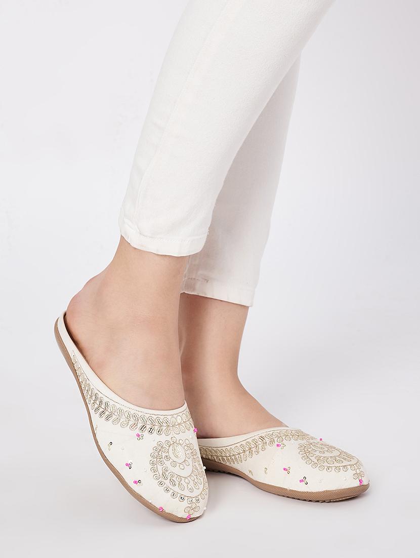 women embroidered slip on mule - 21958264 - Standard Image - 3