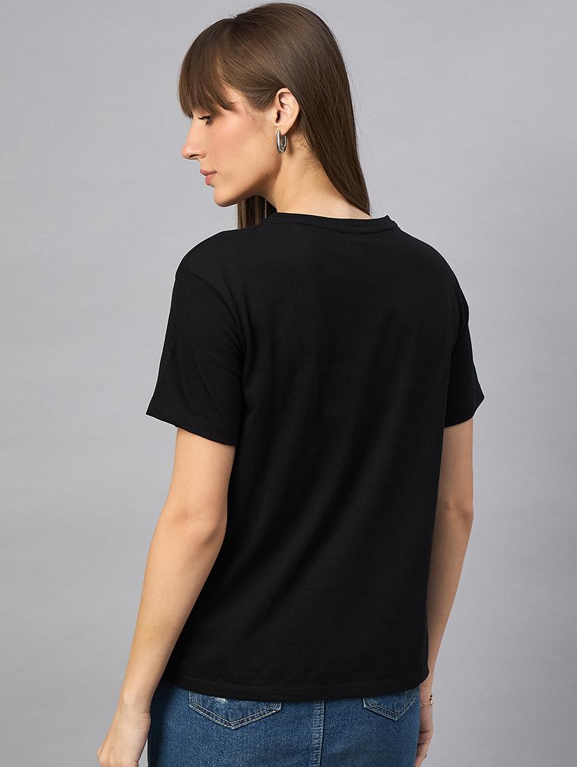 women printed short sleeve loose fit t-shirt - 21958282 - Standard Image - 3