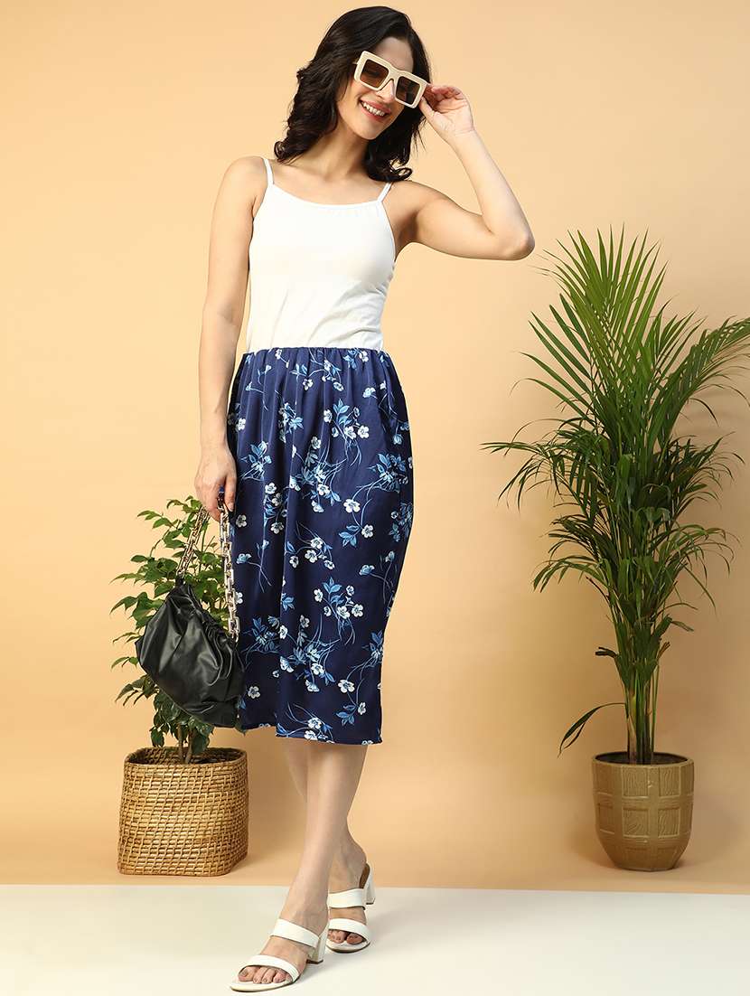 women floral print high rise a-line skirt - 21958312 - Standard Image - 3