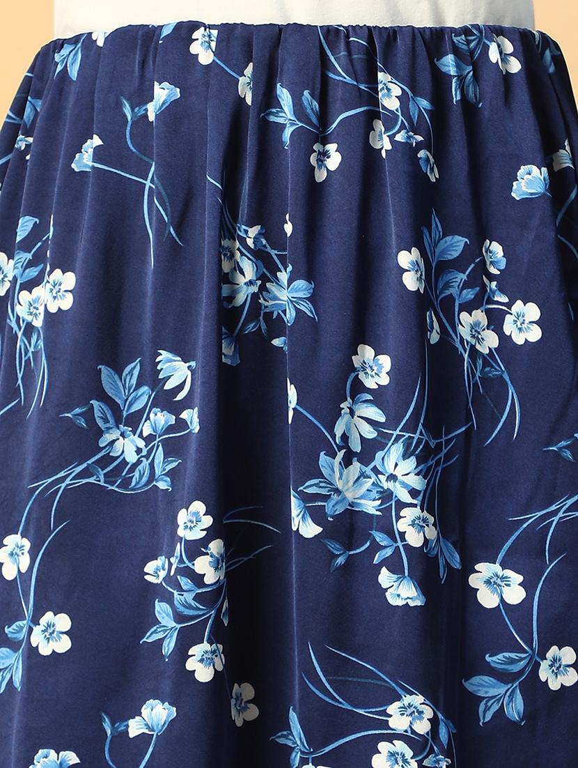 women floral print high rise a-line skirt - 21958312 - Standard Image - 5