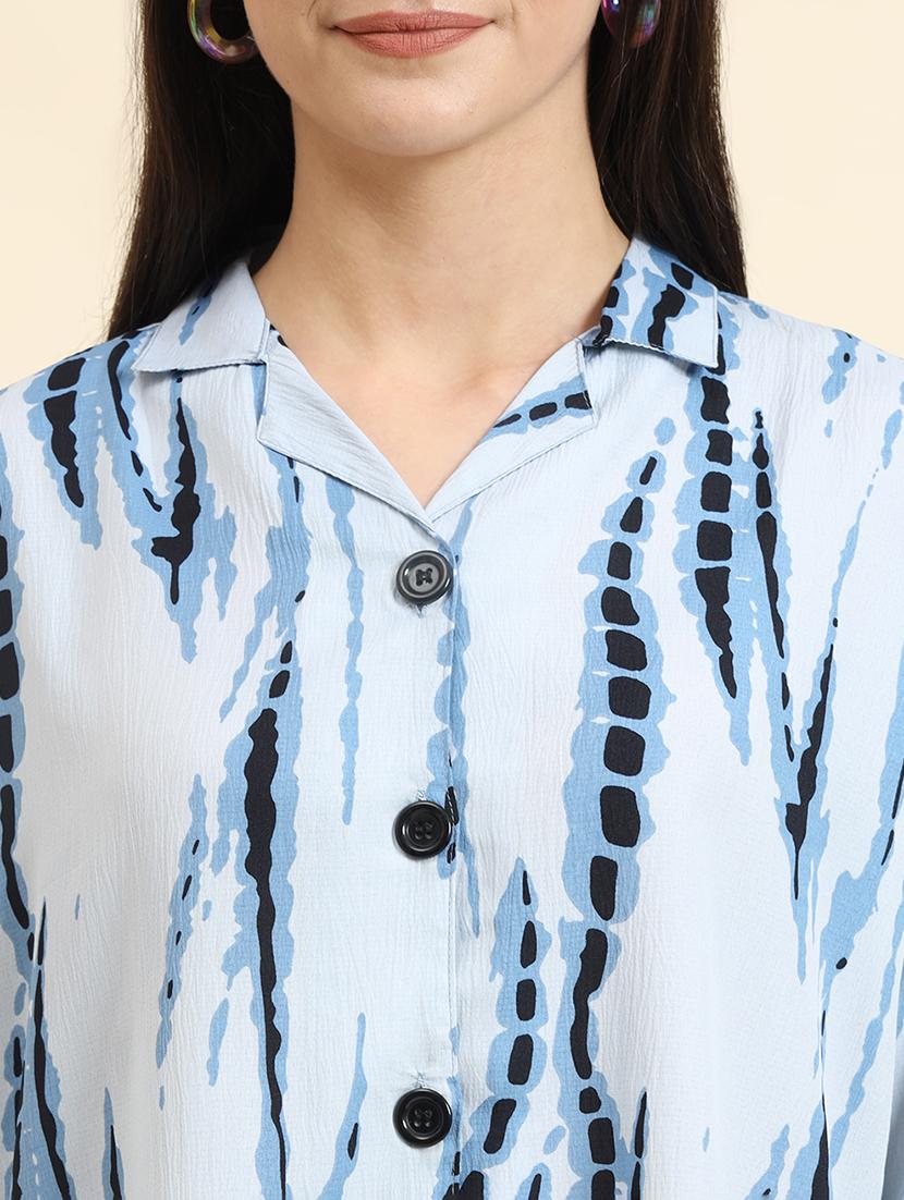 women tie & dye cuban collared shirt - 21958348 - Standard Image - 5