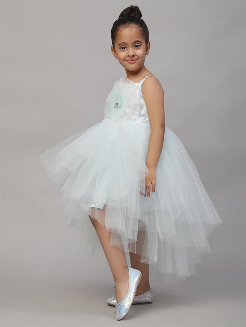 girls embellished shoulder strap asymmetric dress - 21958358 - Standard Image - 3