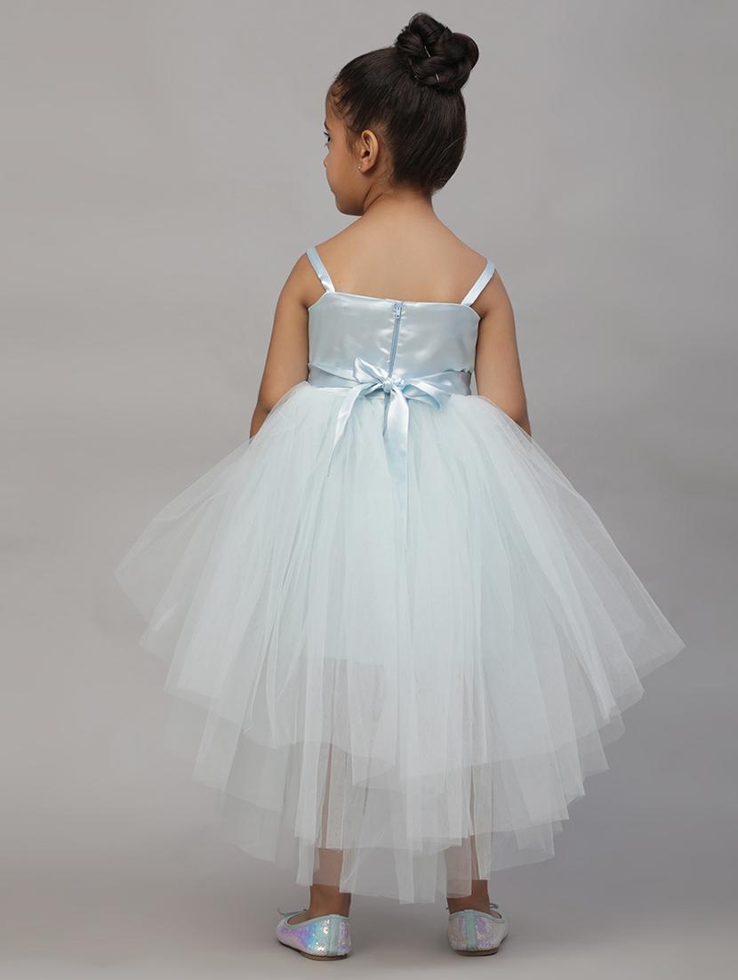 girls embellished shoulder strap asymmetric dress - 21958358 - Standard Image - 5