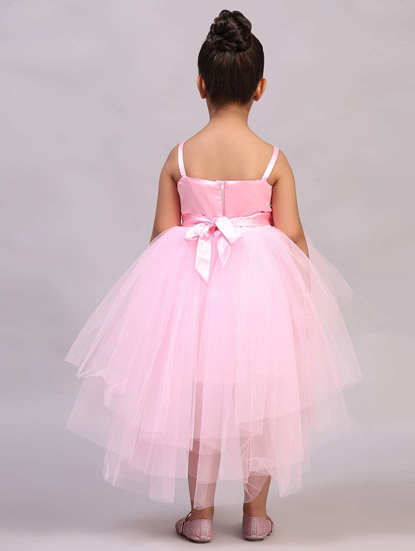 girls embellished shoulder strap asymmetric dress - 21958361 - Standard Image - 3