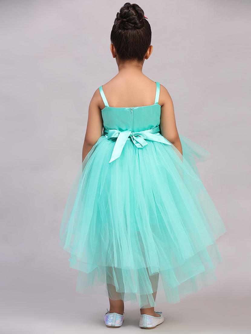 girls embellished shoulder strap asymmetric dress - 21958362 - Standard Image - 3