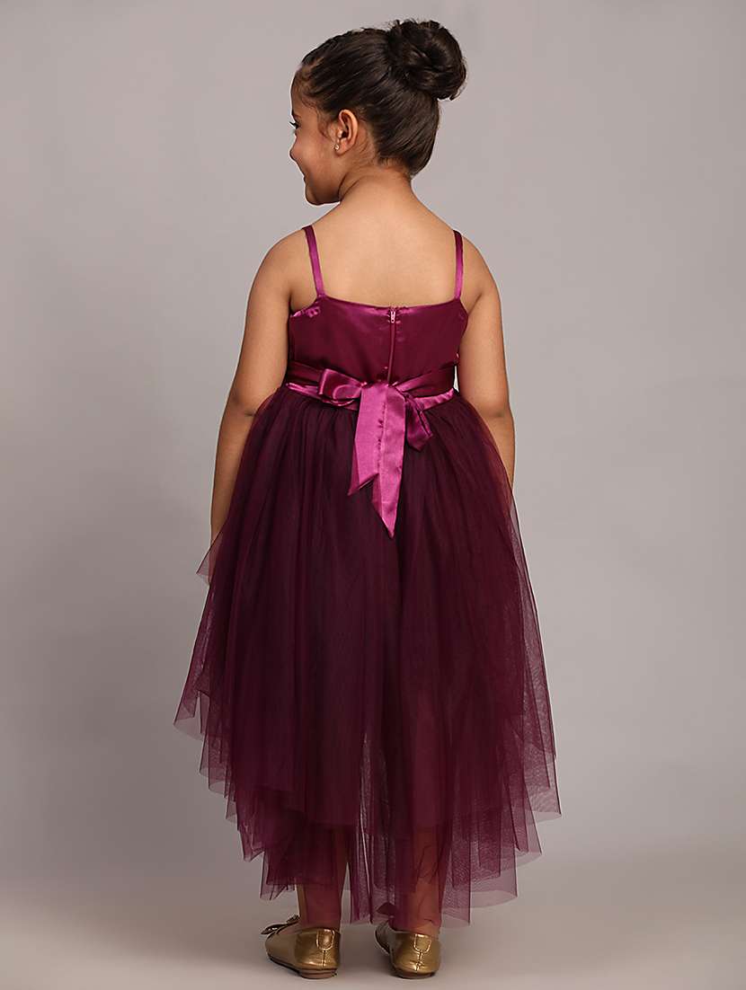 girls embellished shoulder strap asymmetric dress - 21958363 -  Standard Image - 3