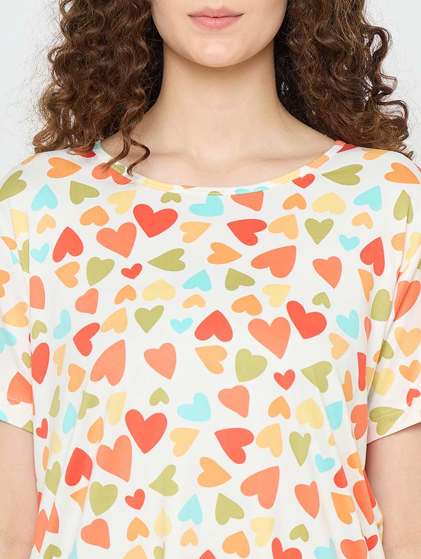 women printed nightwear shorts set - 21958368 -  Standard Image - 5