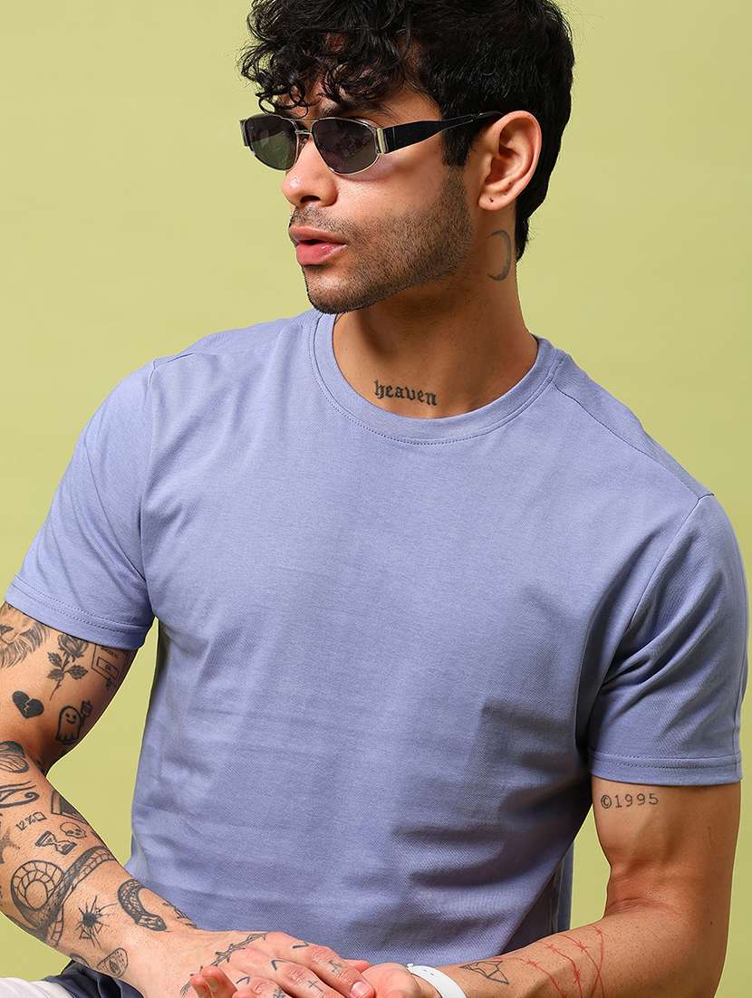 men solid short sleeve regular fit t-shirt - 21958422 -  Zoom Image - 0