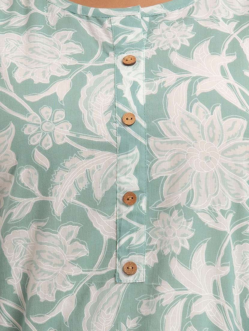 women three quarter sleeve straight kurti - 21958457 -  Standard Image - 5