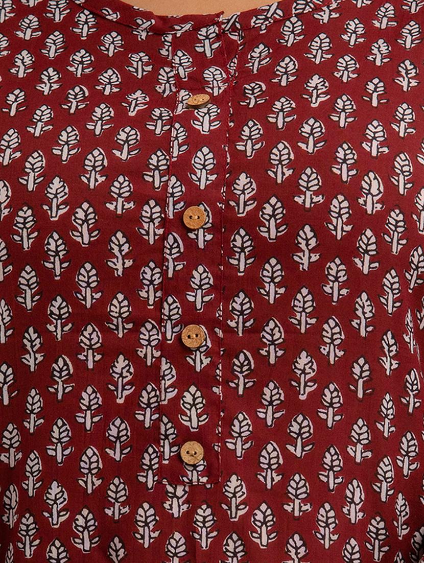 women three quarter sleeve straight kurti - 21958458 - Standard Image - 5