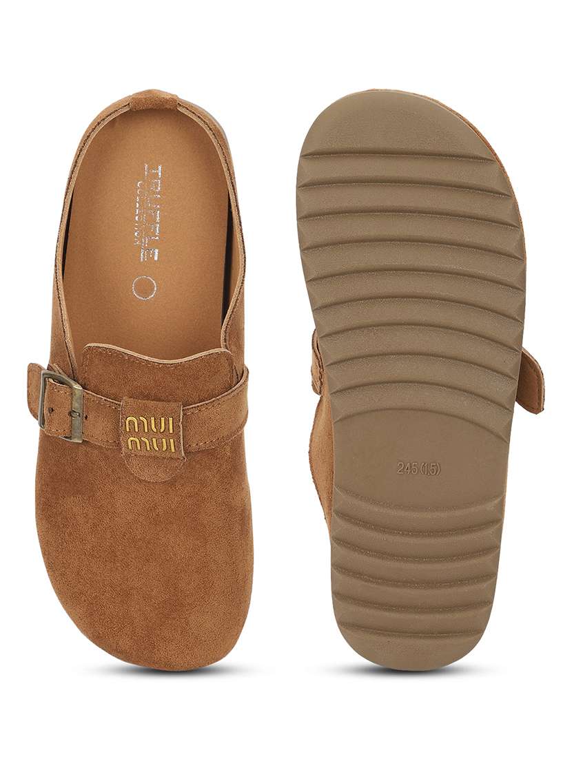 women tan slip on mule - 21958482 - Standard Image - 5
