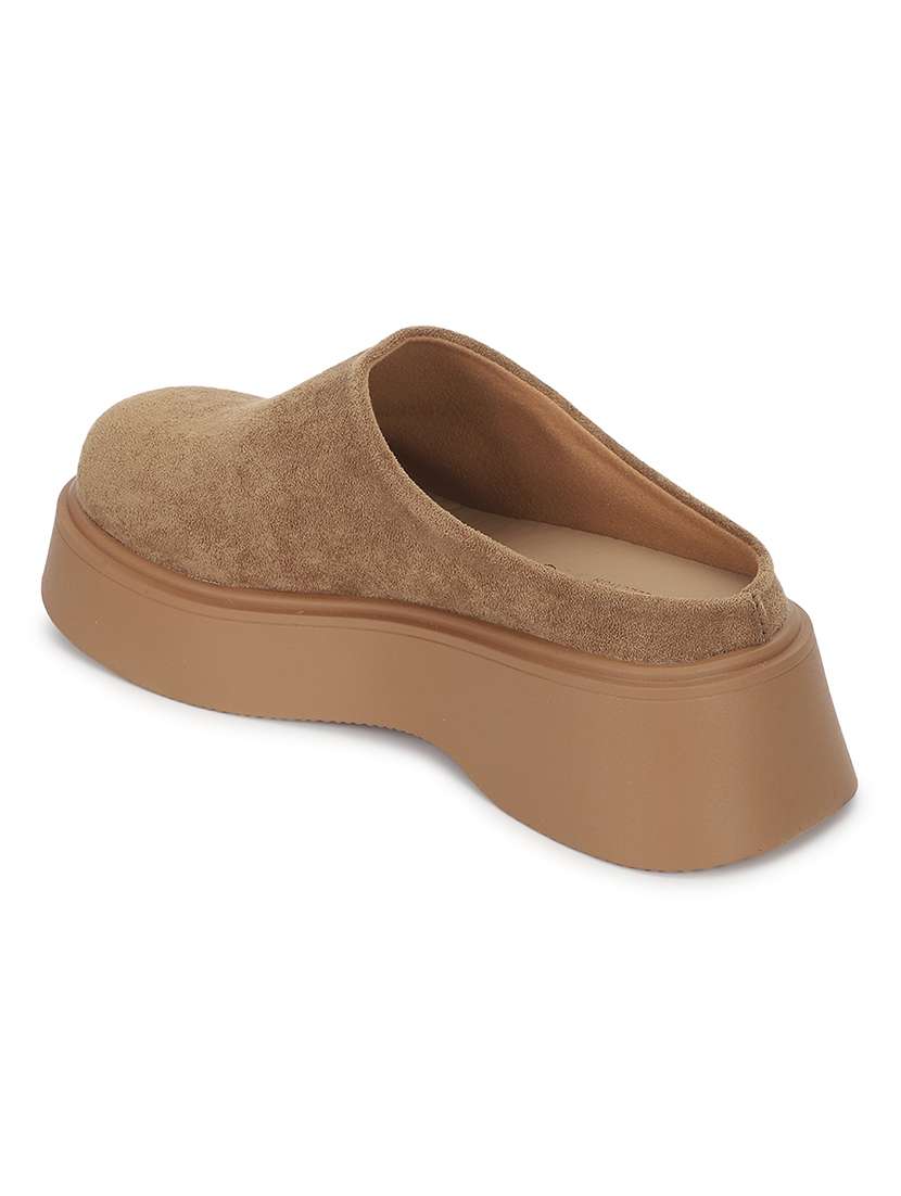 women brown slip on mule - 21958483 - Standard Image - 3